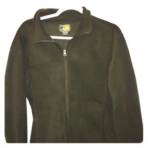Dark green bass pro shop zip up jacket